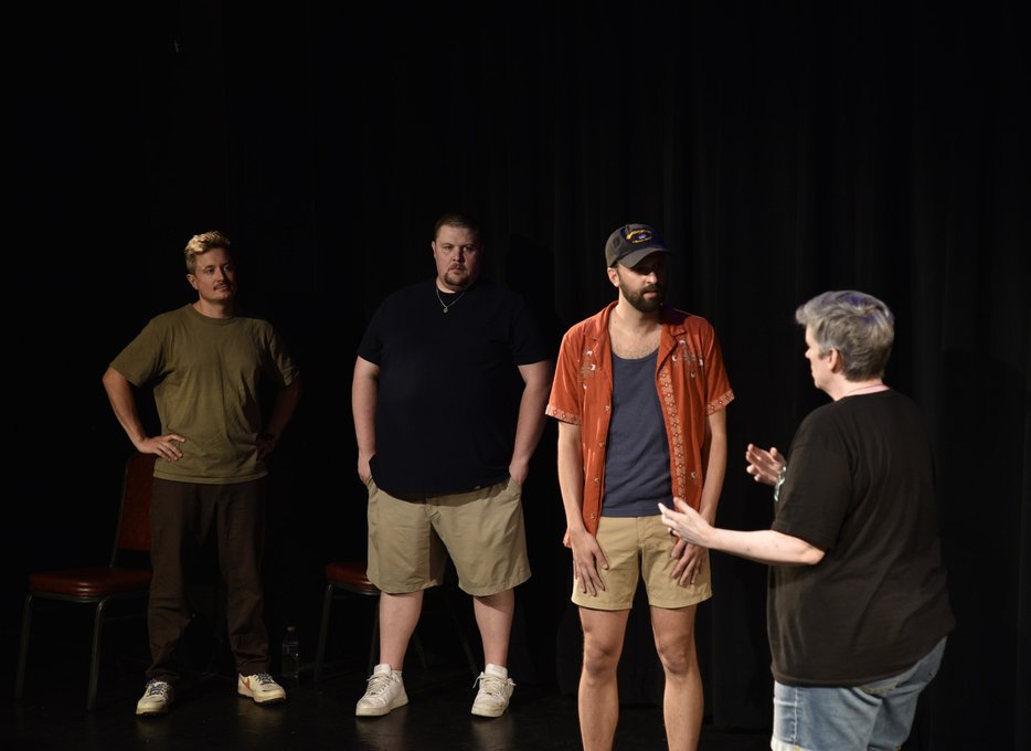 Improv team on stage at The Adrienne during YAIF 2026